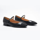 Almond-Toe Two-Tone Mary Jane (Lena)(SALE)