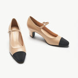 Mary Jane Block Heel Pump (Jessica)(SALE)