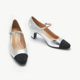 Mary Jane Block Heel Pump (Jessica)(SALE)