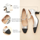 Mary Jane Block Heel Pump (Jessica)(SALE)