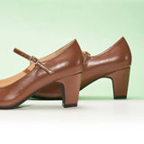 Mary Jane Block Heel Pump (Jessica)(SALE)
