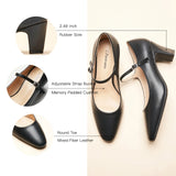 Mary Jane Block Heel Pump (Jessica)(SALE)