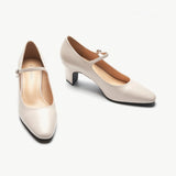 Mary Jane Block Heel Pump (Jessica)(SALE)