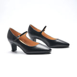 Mary Jane Block Heel Pumps (Jessica)(SALE)
