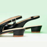 Block Heel Slingback Sandals (Alva)