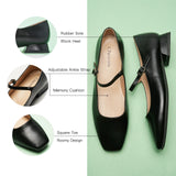 Square Toe Block Heel Mary Jane (Felicia MJ)