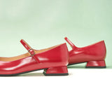 Square Toe Block Heel Mary Jane (Felicia MJ)