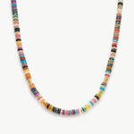 Multi Shell Necklace, a bohemian-inspired piece featuring an assortment of shells in various shapes and sizes, creating a laid-back and beachy accessory for those carefree coastal vibes