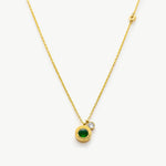 Gold Green Crystal Dew Chain Necklace, an embodiment of emerald elegance, featuring a captivating green crystal dew pendant on a delicate rose gold chain, creating a sophisticated and eye-catching accessory for special occasions.