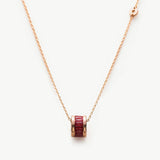 Red Ring Pendant Chain Necklace, a symbol of passionate elegance, featuring a vibrant red ring pendant suspended from a delicate chain, creating a bold and eye-catching accessory for special occasions