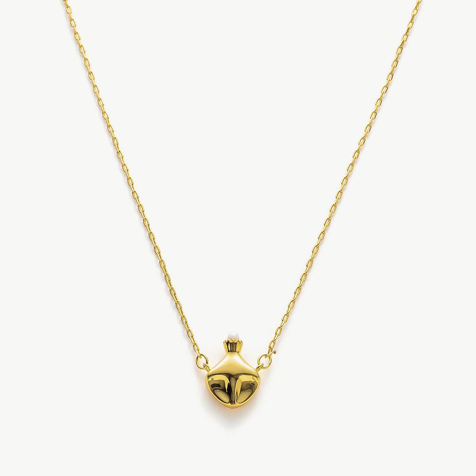 Medium Pebble Necklace, a symbol of natural elegance, featuring a medium-sized pebble pendant on a delicate chain, adding a touch of organic charm and sophistication to your neckline