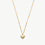 Heart Pendant Necklace in Gold, a timeless piece showcasing a heart-shaped pendant in radiant gold, adding a touch of elegance and sophistication to your neckline