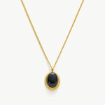 Black Agate Gold Pendant Necklace, exuding elegance in black, this necklace showcases a lustrous black agate pendant suspended from a radiant gold chain, creating a chic and versatile accessory for any occasion
