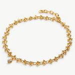 Heart Diamond Chain Necklace in Gold, a gilded embrace of love and luxury, this necklace features linked hearts adorned with diamonds, set in a radiant gold chain, making it a meaningful and stylish addition to your jewelry collection