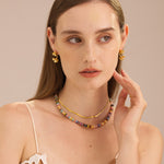 Snake Chain Necklace, sculpted with the elegance of a serpent, this necklace features a smooth and polished chain that adds a subtle yet captivating detail to your ensemble