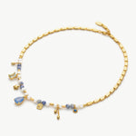 Multi Gemstone Pearl Necklace, a cascade of radiant gemstones and pearls that adds a pop of color and brilliance to your neckline, making it a perfect statement piece