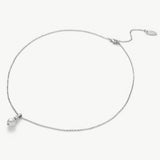 Platinum Pearl Drop Pendant Necklace, a chic platinum accent that enhances your style, featuring a stylish pearl drop pendant in a lustrous platinum hue