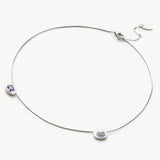 Platinum Sapphire Crystal Drop Pendant Necklace, making a deep blue statement, this necklace features a stunning sapphire crystal drop on a delicate platinum chain, adding a pop of color and modernity to your look