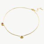 Gold Ruby Crystal Drop Pendant Necklace, making a vibrant red statement, this necklace features a stunning ruby crystal drop on a delicate golden chain, adding a pop of color and modernity to your look