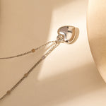 Heart Pendant Necklace in Platinum, a piece showcasing a heart-shaped pendant in platinum, adding a touch of elegance and sophistication to your neckline.