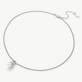 Platinum Pearl Drop Pendant Necklace, exuding luxurious platinum sparkle, this necklace features a dazzling pearl drop pendant in a shimmering platinum shade