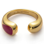 Savi's Onyx Open Ring in purple, a glamorous and sophisticated accessory that elevates your look with rich hues