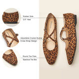 Cross-Strap Mary Jane (Emma)Leopard (SALE)