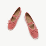 Almond-Toe Ballet Velvet Flats (Liora)