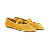 Almond-Toe Ballet Velvet Flats (Liora)