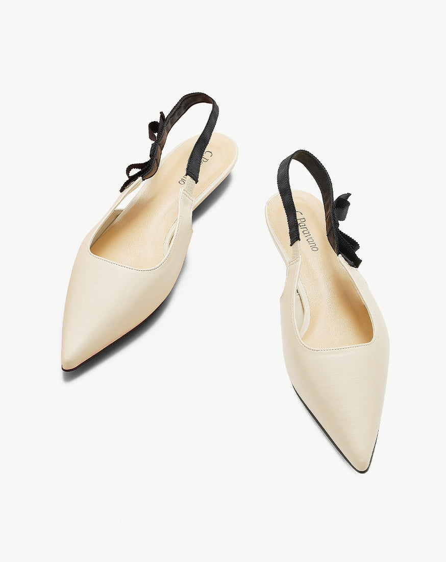 Flat pointed slingback shoes Clearance