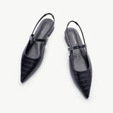 Pointed Toe Slingback Flats (Freya)（SALE）
