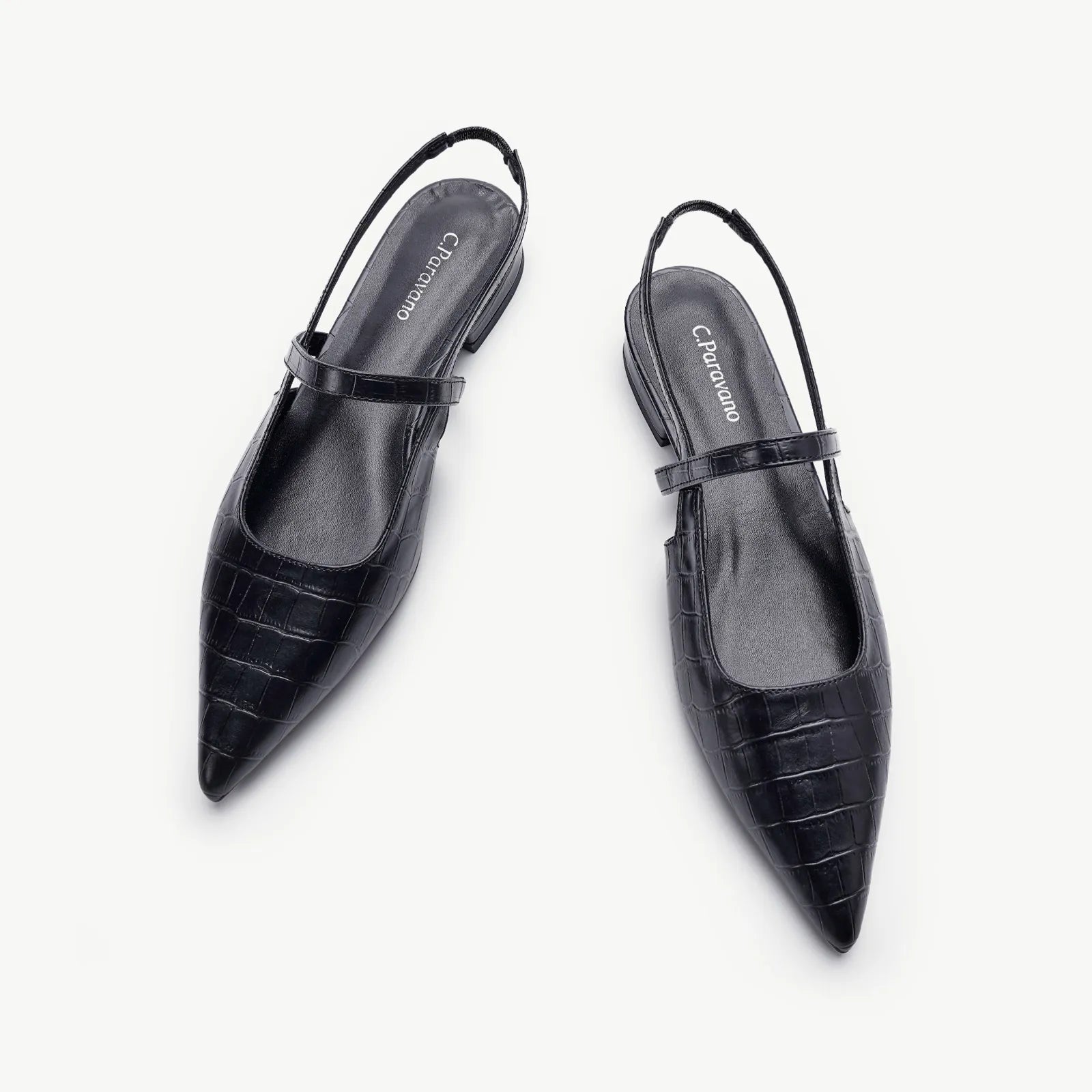 Pointed Toe Slingback Flats (Freya)（SALE）