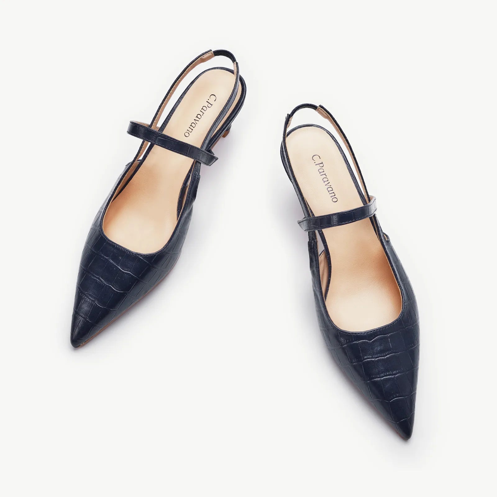 Pointed Toe Kitten heel Slingbacks (Helen)