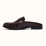 Ruched Loafer Mules (Soho Wax)