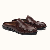 Ruched Loafer Mules (Soho Wax)