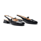 Cape Toe Block Heel Slingbacks(Kara F)