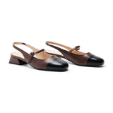 Cape Toe Block Heel Slingbacks(Kara F)
