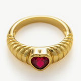 Heart Gemstone Ring