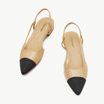 Chic Beige Slingback Flats with a Hint of Elegance