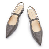 Pointed Toe Slingback Flats (Freya)（SALE）