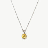 Round Gemstone Pendant Necklace