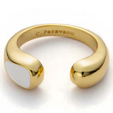  White Onyx Open Ring by Savi, a sculptural masterpiece that adds an element of elegance to your style