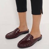 Ruched Loafer Mules (Soho Wax)