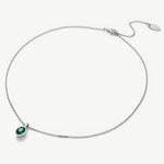 Agate Pendant Necklace in Emerald, a lush emerald charm captured in an agate pendant, creating a stylish and timeless accessory to add a pop of color to your ensemble
