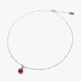 Round Gemstone Pendant Necklace