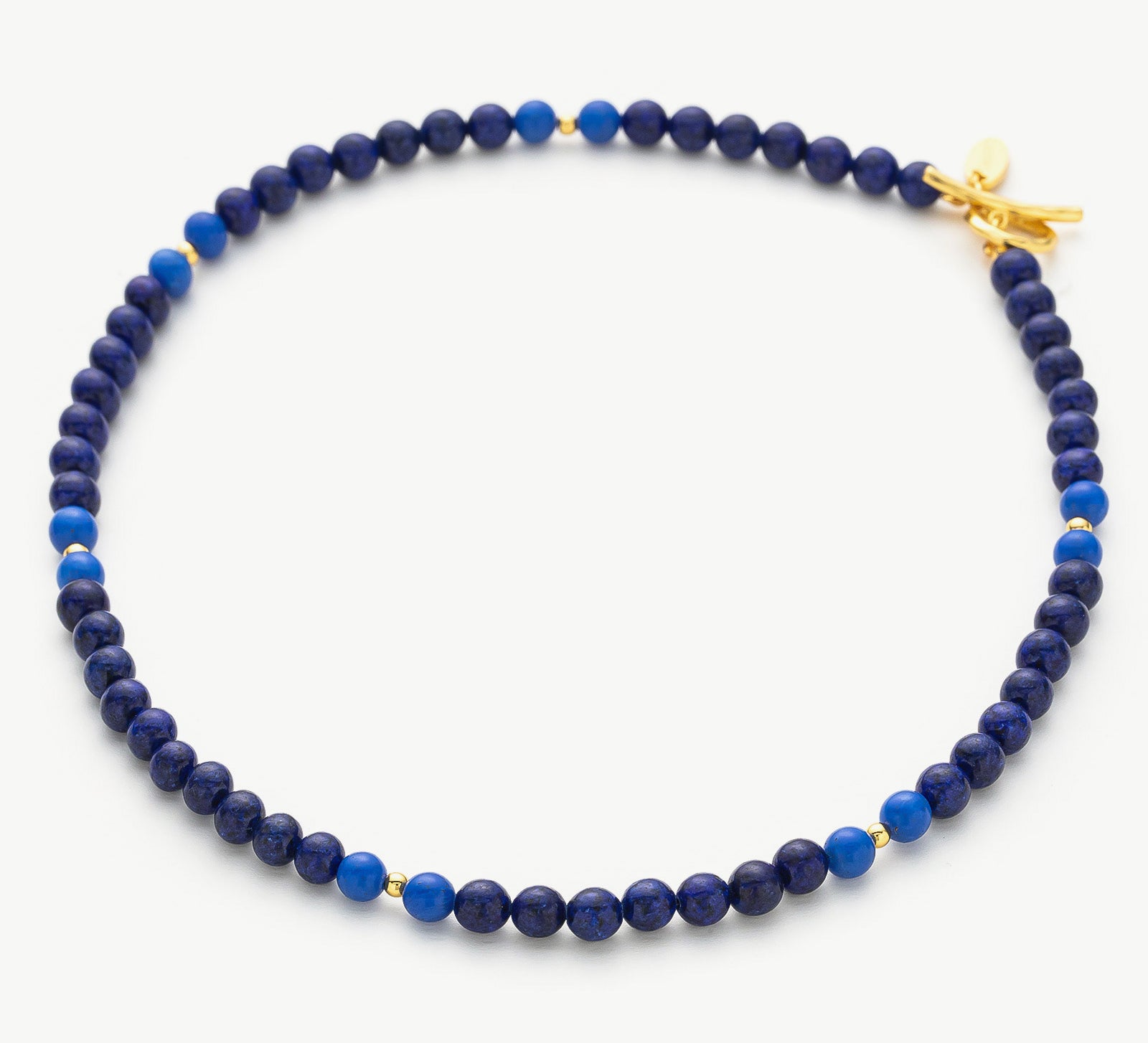 Lapis Blue Necklace, a chic lapis accent that enhances your style, showcasing the rich and vibrant blue tones of lapis lazuli in a stylish pendant for a fashionable statement.