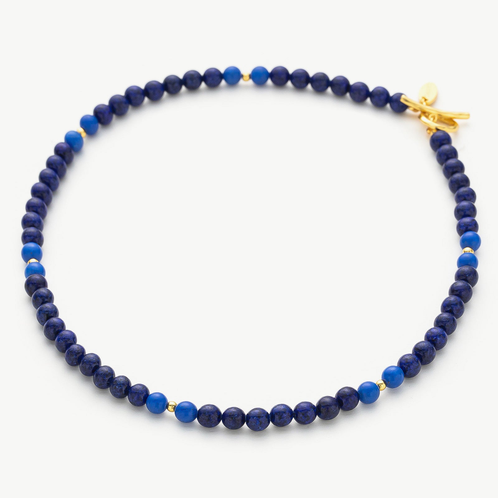 Lapis Blue Necklace, a chic lapis accent that enhances your style, showcasing the rich and vibrant blue tones of lapis lazuli in a stylish pendant for a fashionable statement.