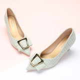 Metal Tie Kitten Heel Pumps (Olivia)