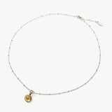 Round Gemstone Pendant Necklace
