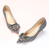 Metal Tie Kitten Heel Pumps (Olivia)